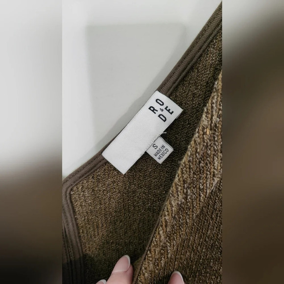 RO&DE Anthropologie Womens Dress Size S‎ Olive Chenille Indie Goblincore Scandi - Picture 6 of 7